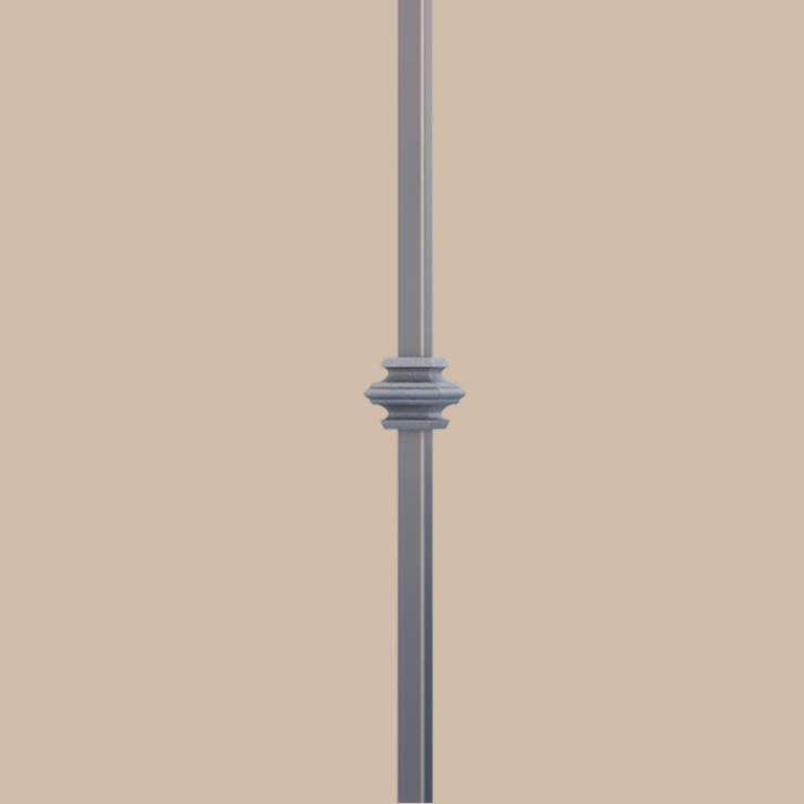 Center collar spindle accessory in aluminum for spiral staircase
