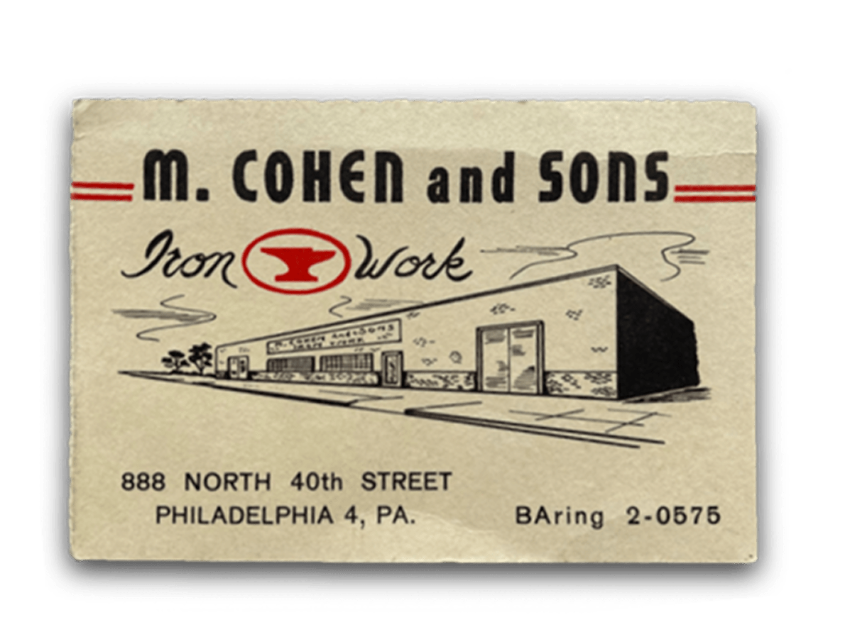 Archived business card of M Cohen and Sons, parent company of Iron Shop
