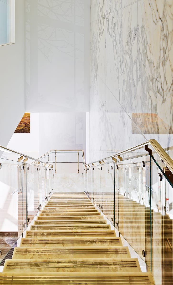 Custom nickel silver clad stair structure